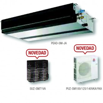Conductos Mitsubishi electric serie PRO 10750 frigorias GPEZS-125VJA